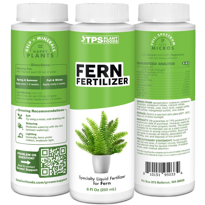 TPS NUTRIENTS سماد السرخس لجميع السرخس والطحالب، طعام نباتي سائل، 8 أونصة (250 مل) - Image 2